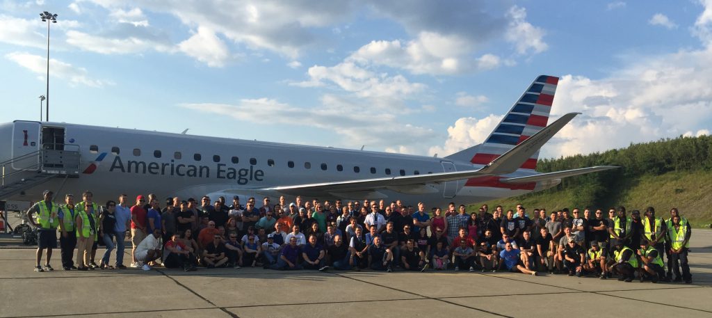 A full Envoy charter at Stewart International Airport in Newburgh, New York. IMG-EHQ-Marines-visit-Envoy-4