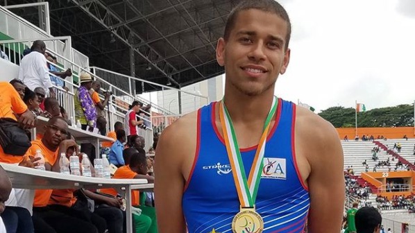 Jordin Andrade at the 2017 Francophone Game in Abidjan, Ivory Coast. He won Cape Verde's first international gold medal. 
