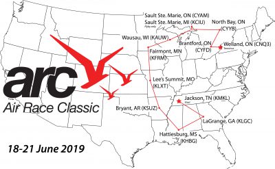 2019 Air Race Classic route map