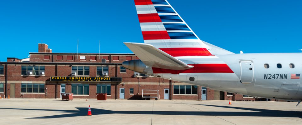 E175 at Purdue Airport