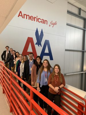WMU students from the WAI chapter tour the American Airlines Training Center